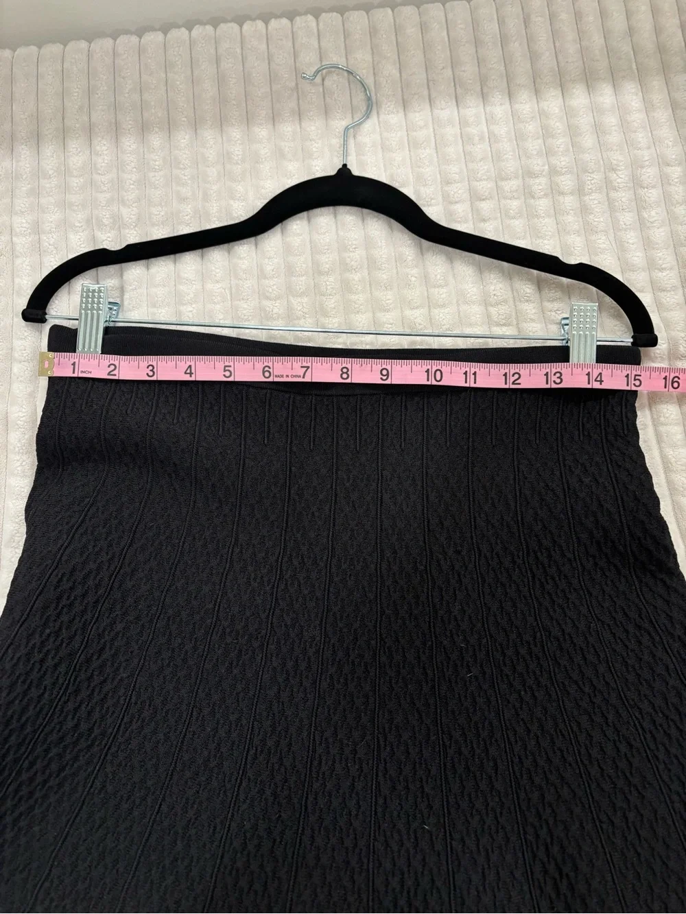 CAbi Black Textured Pencil Skirt